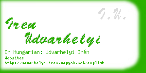 iren udvarhelyi business card